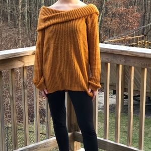 Off the Shoulder Knitted Sweater